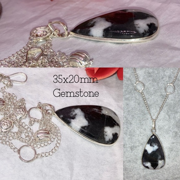 Zebra Jasper Gemstone Handmade Pendant Necklace - Picture 2 of 3